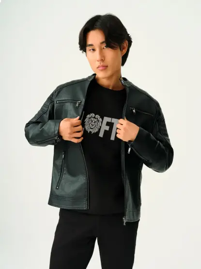 Regular Fit Erkek Mont Pu (Dikişli)