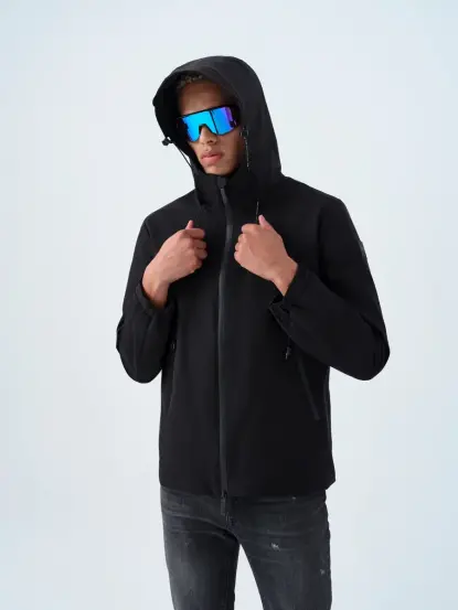 Regular Fit Erkek Mont (Siyah)