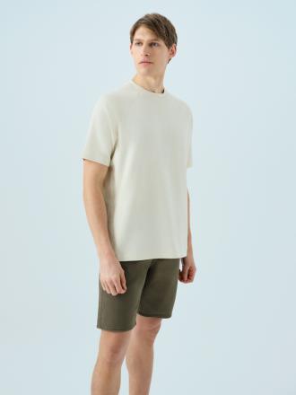 Loose Fit Erkek Tshirt K.kol (Bej)