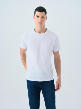 Regular Fit Erkek Tshirt K.kol (Beyaz)
